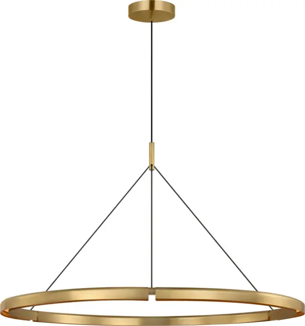 The Cloak 48" Chandelier transforms functional lighting into architectural art. Designed by Peter Bristol, its folded metal forms create dramatic visual interest while directing light precisely and eliminating glare.