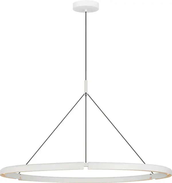 Peter Bristol's Cloak 48" Chandelier transforms functional lighting into sculptural art. Its folded metal forms conceal the light source while directing illumination precisely, creating drama without glare in large-scale spaces.