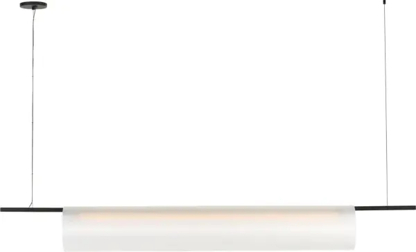 Trace 72" Single Linear Chandelier in Nightshade Black - Image 2