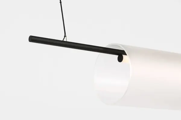 Trace 72" Single Linear Chandelier in Nightshade Black - Image 3