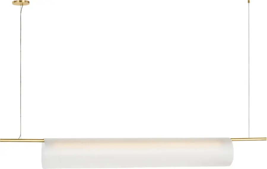 Trace 72" Single Linear Chandelier in Hand-Rubbed Antique Brass - Image 1