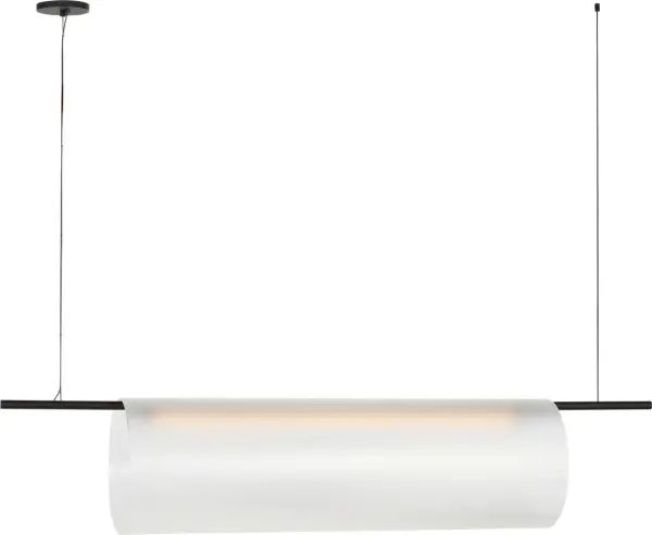 Trace 60" Single Linear Chandelier in Nightshade Black - Image 1