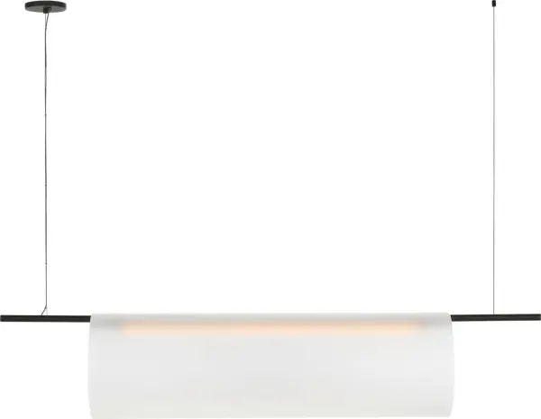 Trace 60" Single Linear Chandelier in Nightshade Black - Image 2