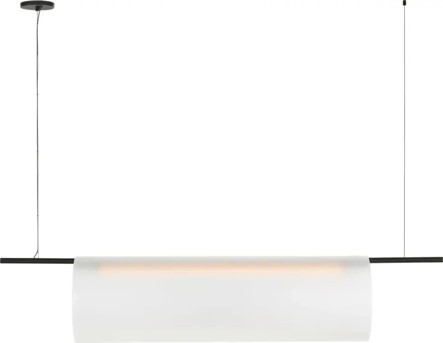 Trace 60" Single Linear Chandelier in Nightshade Black - Image 2