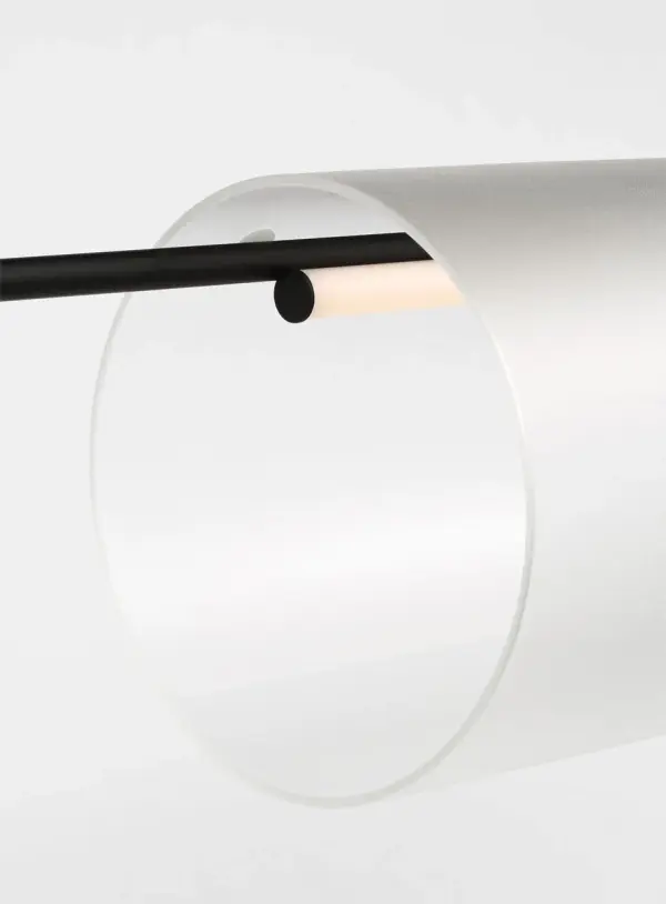 Trace 60" Single Linear Chandelier in Nightshade Black - Image 3