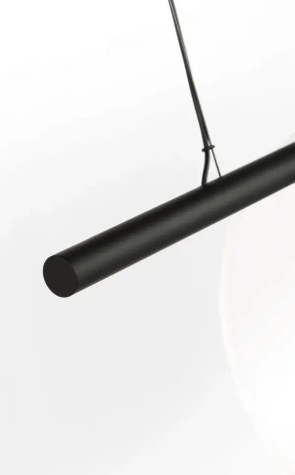 Trace 60" Single Linear Chandelier in Nightshade Black - Image 4