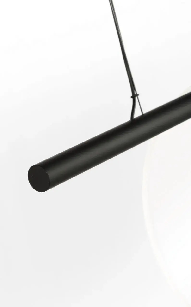 Trace 60" Single Linear Chandelier in Nightshade Black - Image 4
