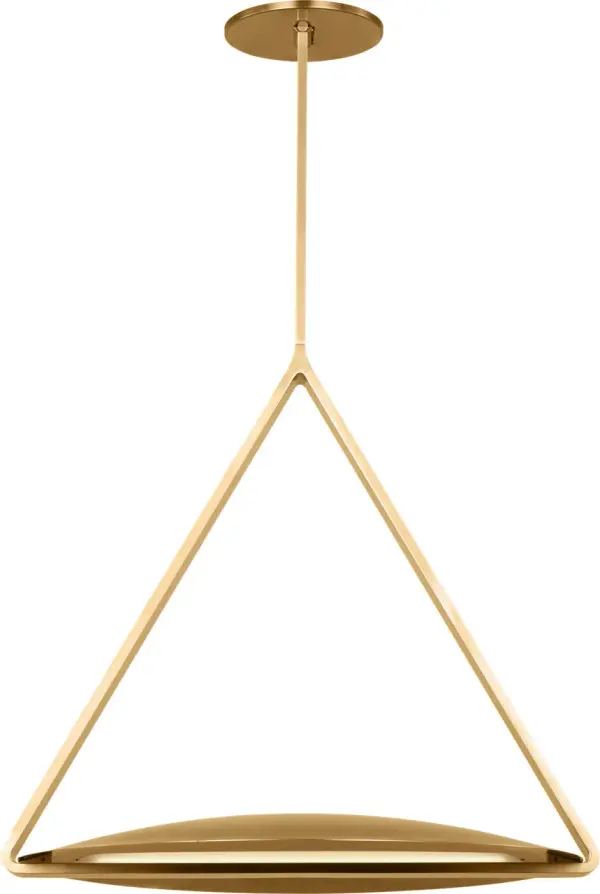 Cymbal Large Pendant in Natural Brass - Image 4