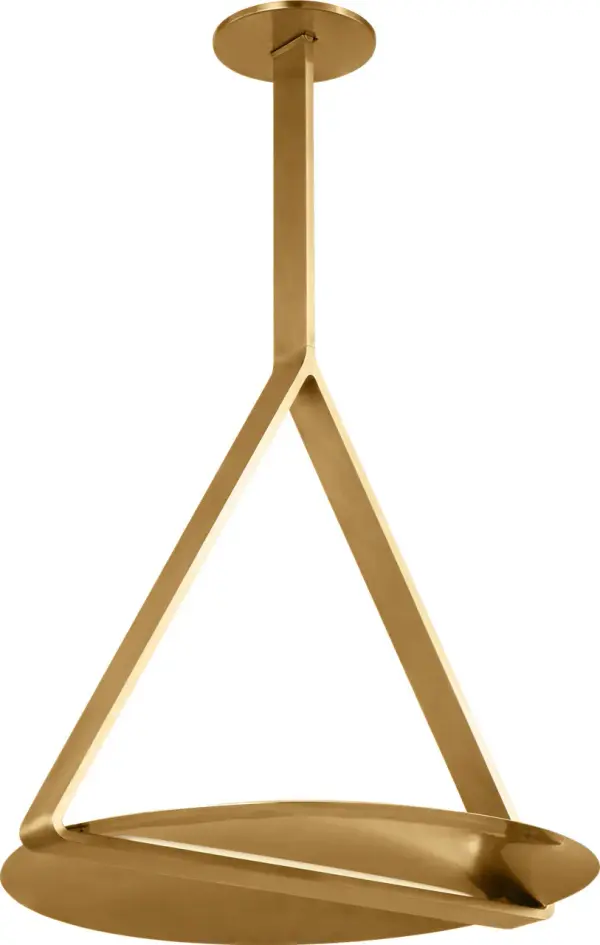 Cymbal Large Pendant in Natural Brass - Image 5