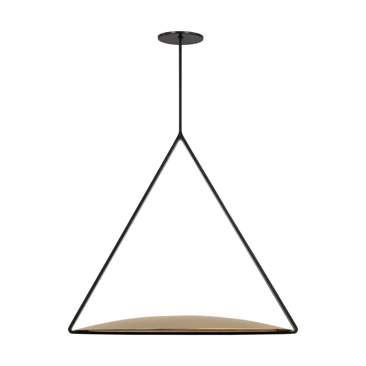 Cymbal X-Large Pendant in Dark Bronze and Natural Brass