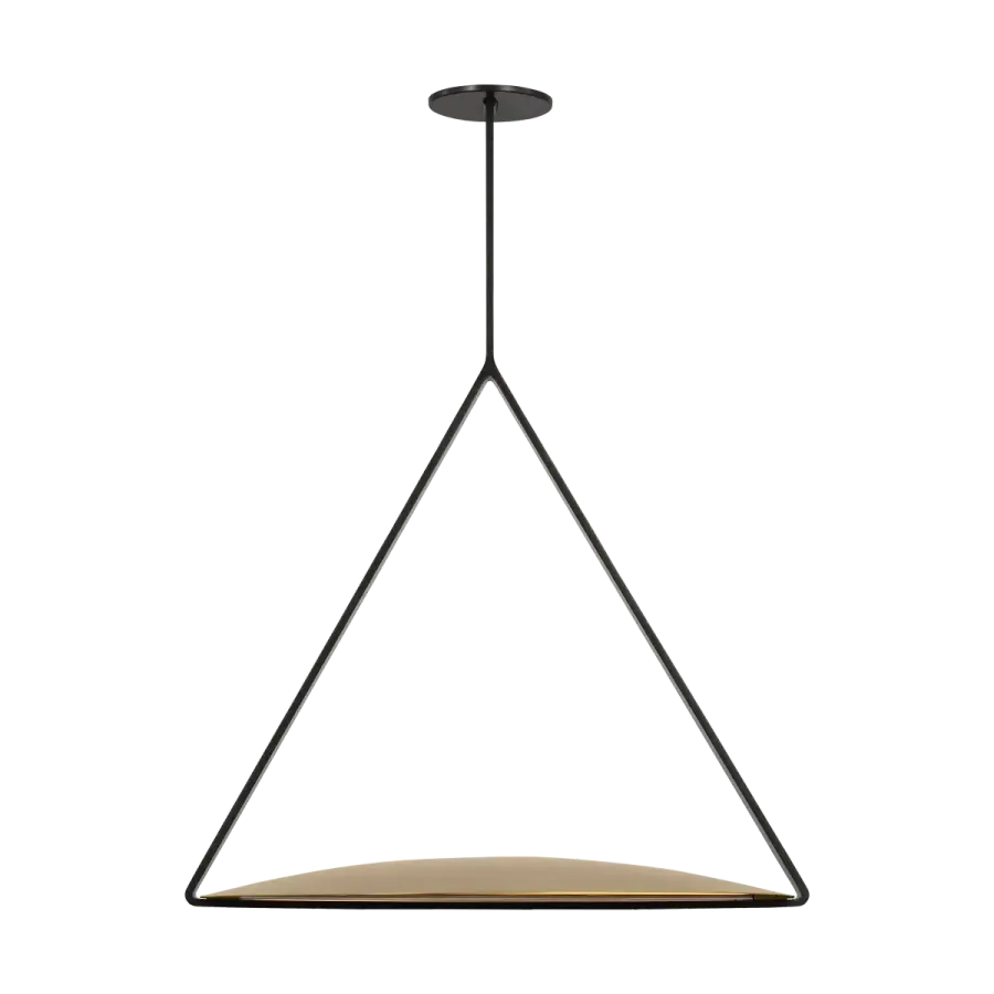 Cymbal X-Large Pendant in Dark Bronze and Natural Brass - Image 1