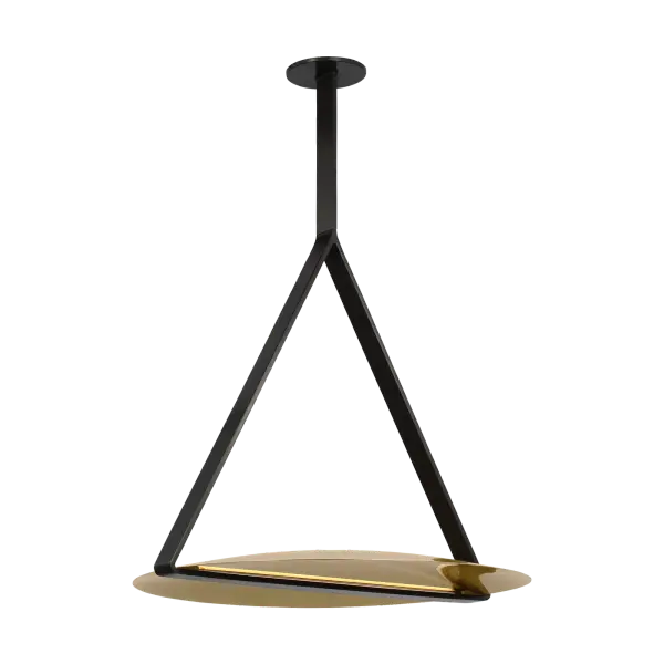 Cymbal X-Large Pendant in Dark Bronze and Natural Brass - Image 3