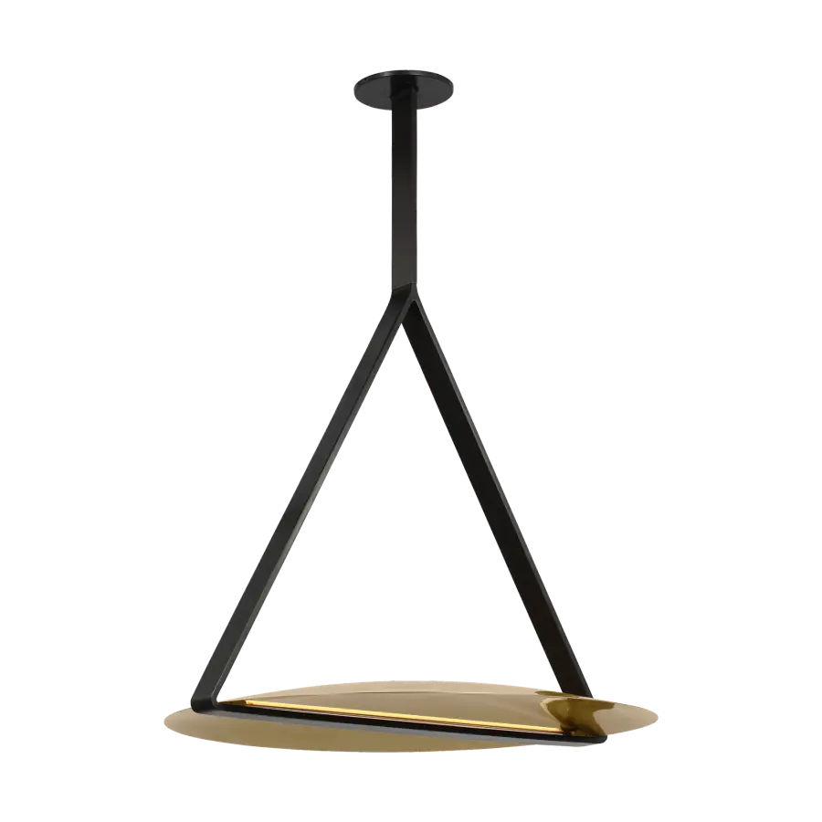 Cymbal X-Large Pendant in Dark Bronze and Natural Brass - Image 3