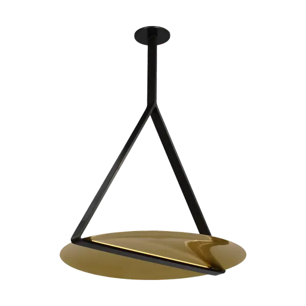 Cymbal X-Large Pendant in Dark Bronze and Natural Brass - Image 4