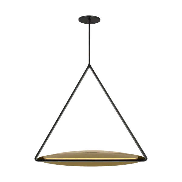 Cymbal X-Large Pendant in Dark Bronze and Natural Brass - Image 5