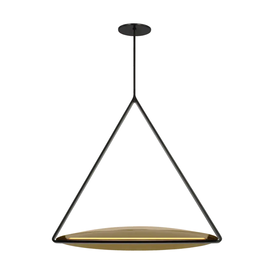 Cymbal X-Large Pendant in Dark Bronze and Natural Brass - Image 5