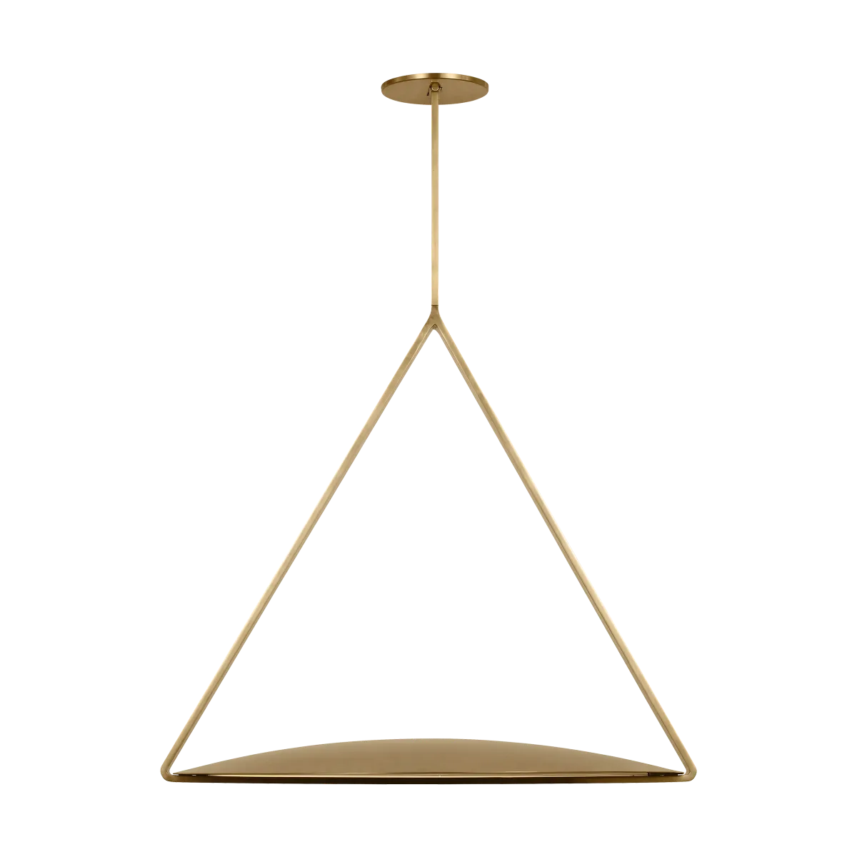 Cymbal X-Large Pendant in Natural Brass