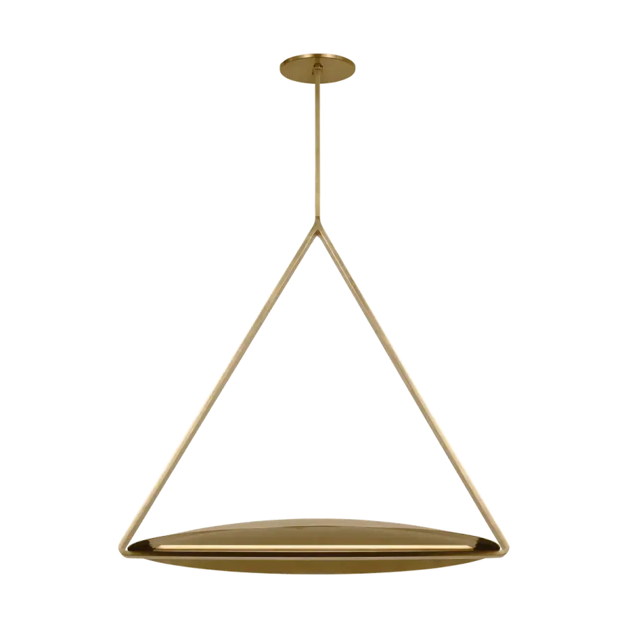 Cymbal X-Large Pendant in Natural Brass - Image 3