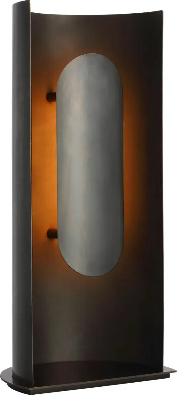 This medium-sized table lamp combines modern industrial design with premium lighting technology. The bronze finish and shielded design provide focused task lighting with exceptional color rendering (90 CRI) and warm 2700K temperature. - alternate view