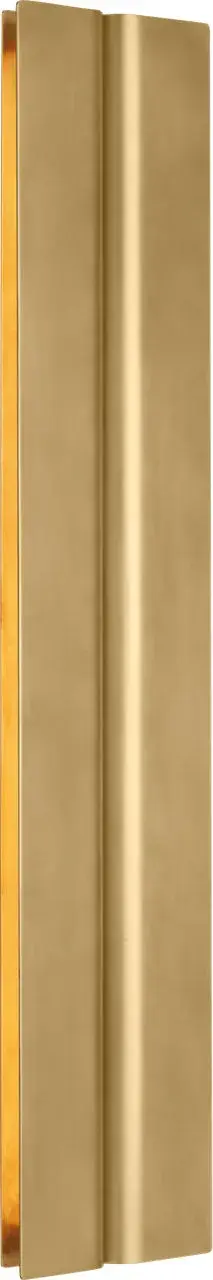 The Cloak 24" Vanity by Peter Bristol transforms bathroom lighting with its architectural folded metal design. Concealed light sources eliminate glare while directing illumination precisely where needed, making it ideal for grooming tasks.