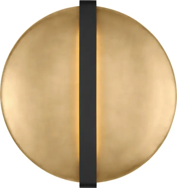 Cymbal Large Sconce in Dark Bronze and Natural Brass - Image 1