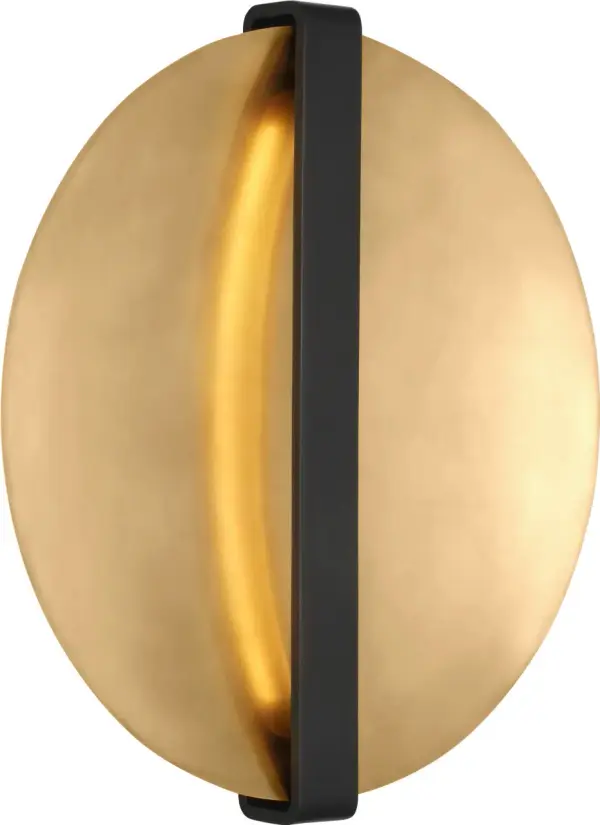 Cymbal Large Sconce in Dark Bronze and Natural Brass - Image 2