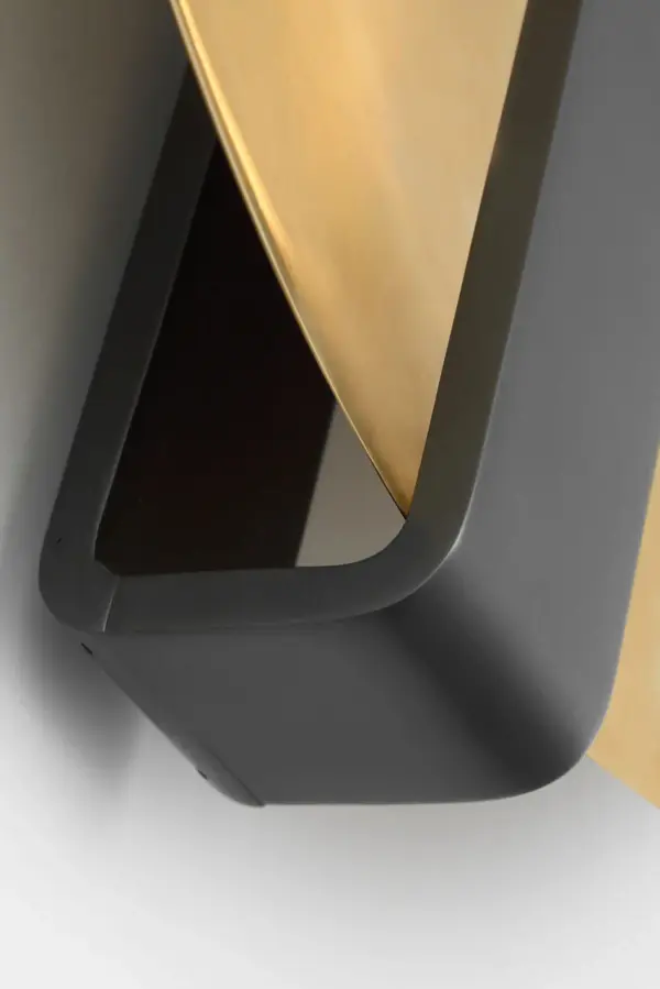 Cymbal Large Sconce in Dark Bronze and Natural Brass - Image 3