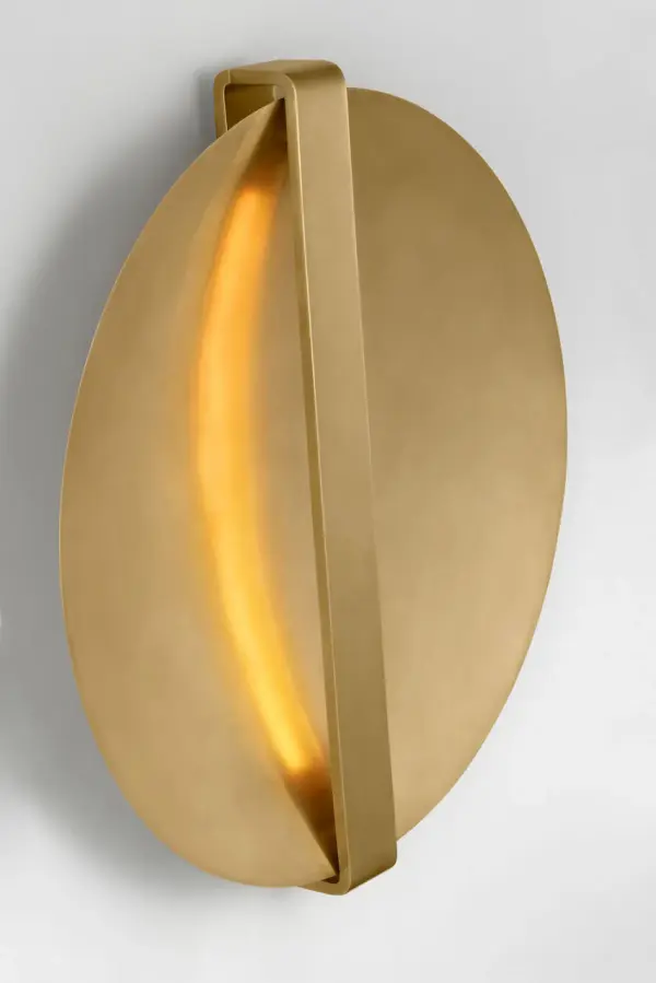 Cymbal Large Sconce in Natural Brass - Image 3
