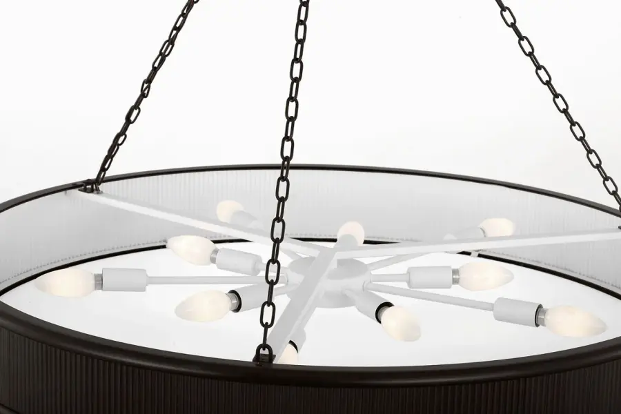 Ritz 36" Chandelier in Aged Iron - Image 5