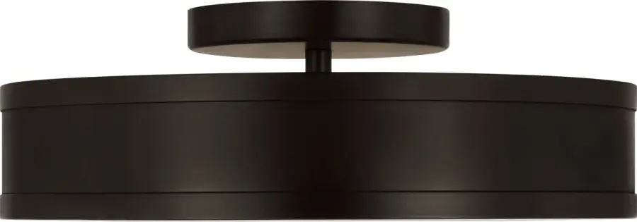 Dupont 12" Round Semi Flush in Aged Iron - Image 2