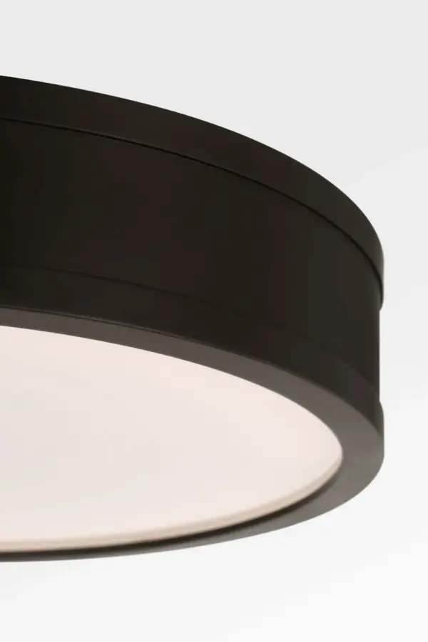 Dupont 12" Round Semi Flush in Aged Iron - Image 4