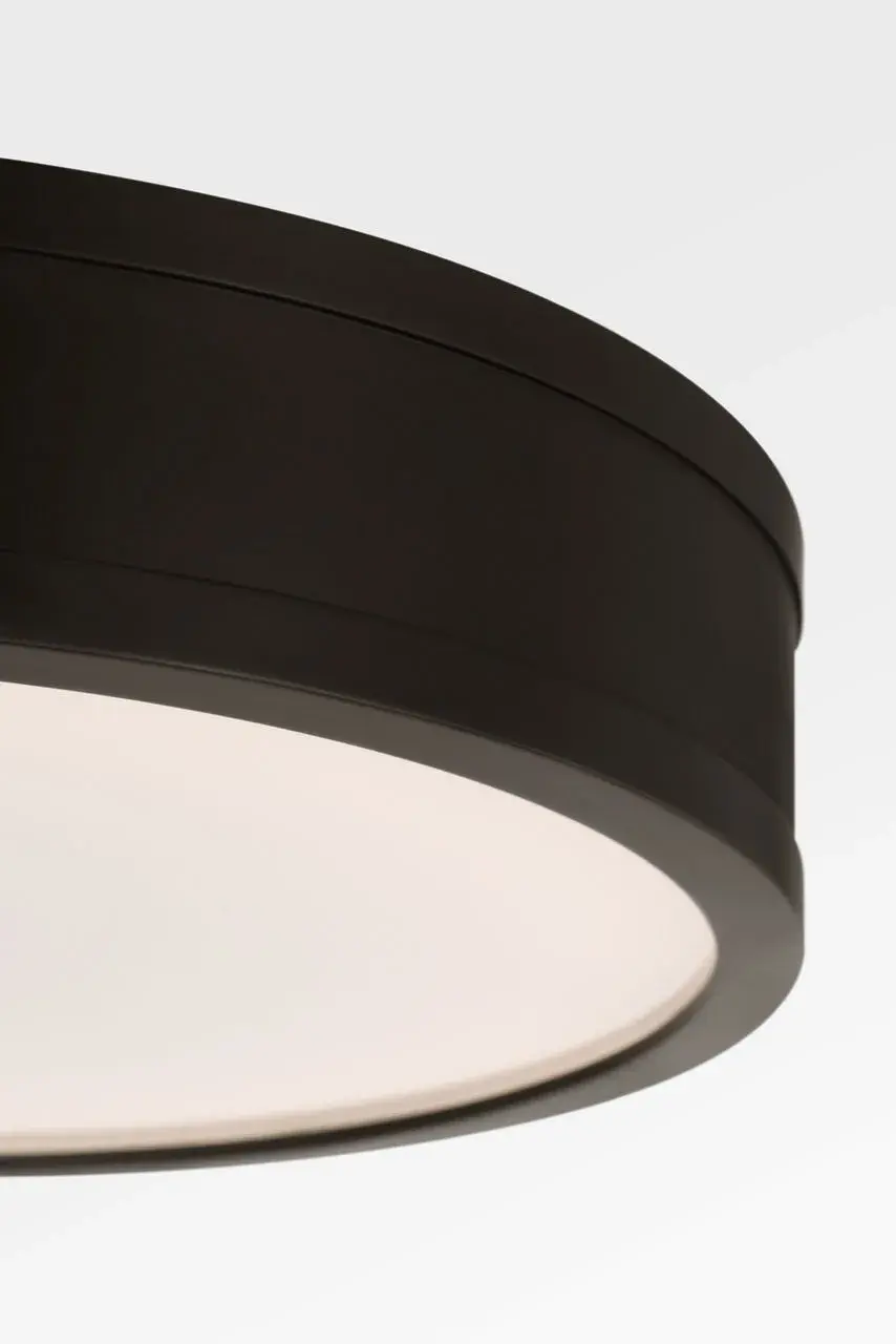 Dupont 12" Round Semi Flush in Aged Iron - Image 4