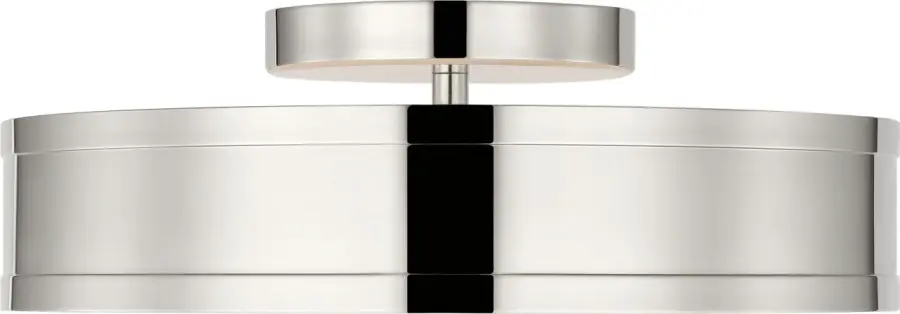 Dupont 12" Round Semi Flush in Polished Nickel - Image 2