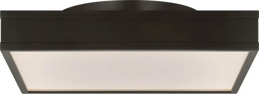 Dupont 16" Square Semi Flush Mount in Aged Iron - Image 1