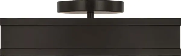 Dupont 12" Square Semi Flush in Aged Iron - Image 1