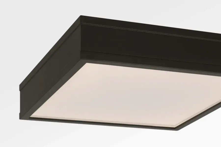 Dupont 12" Square Semi Flush in Aged Iron - Image 4