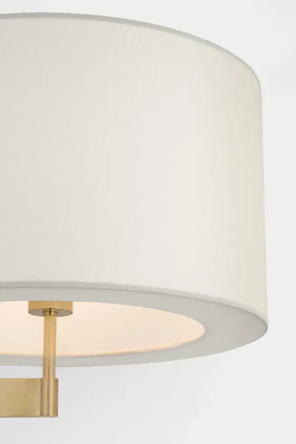 Amell 55" Articulating Floor Lamp in Antique-Burnished Brass with Linen Shade - Image 5