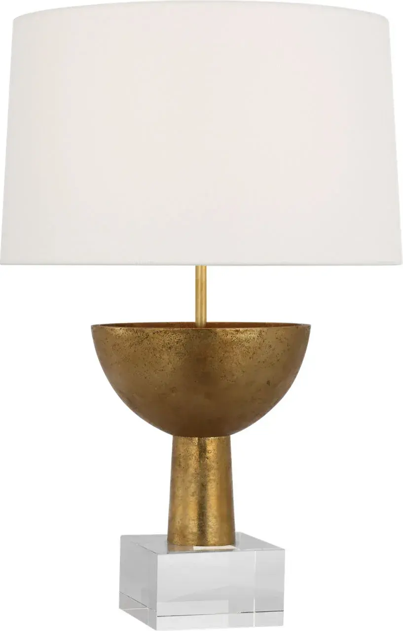 Elegant Brass Table Lamp with Timeless Transitional Design - Image 3