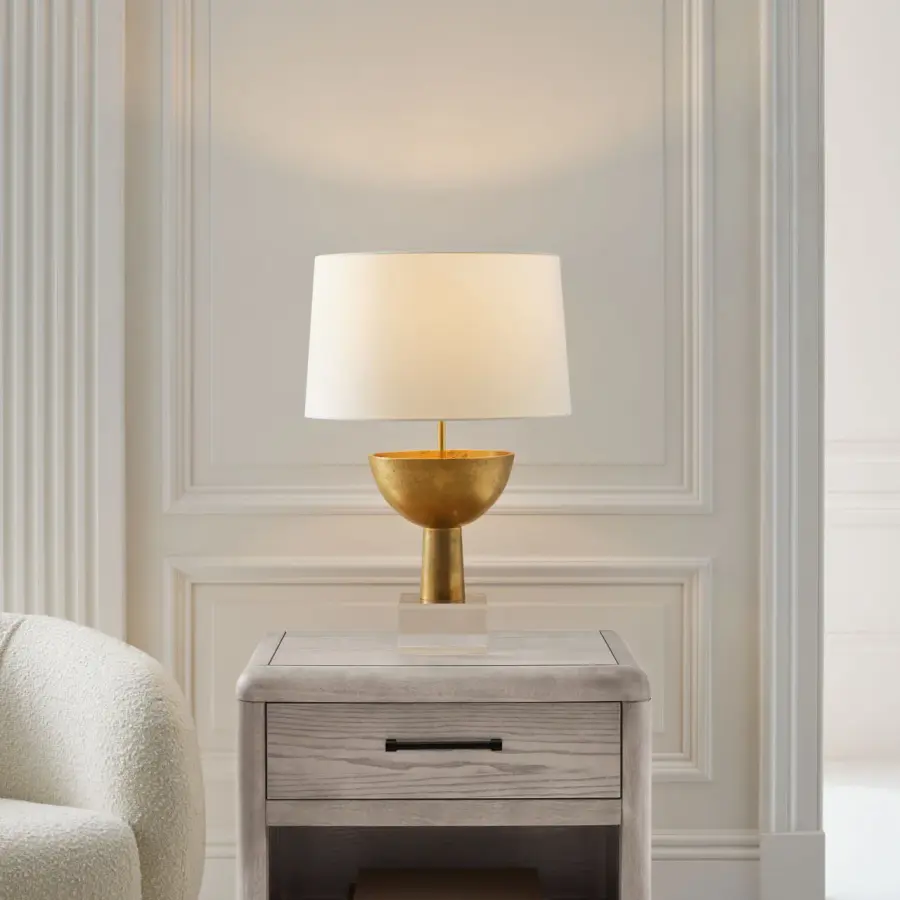 Elegant Brass Table Lamp with Timeless Transitional Design - Image 8