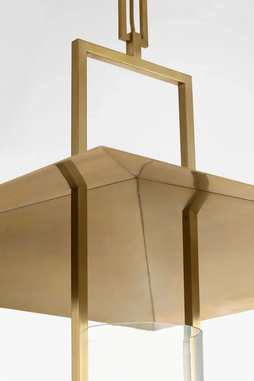 Amity 23" Lantern in Antique-Burnished Brass with Clear Glass - Image 4
