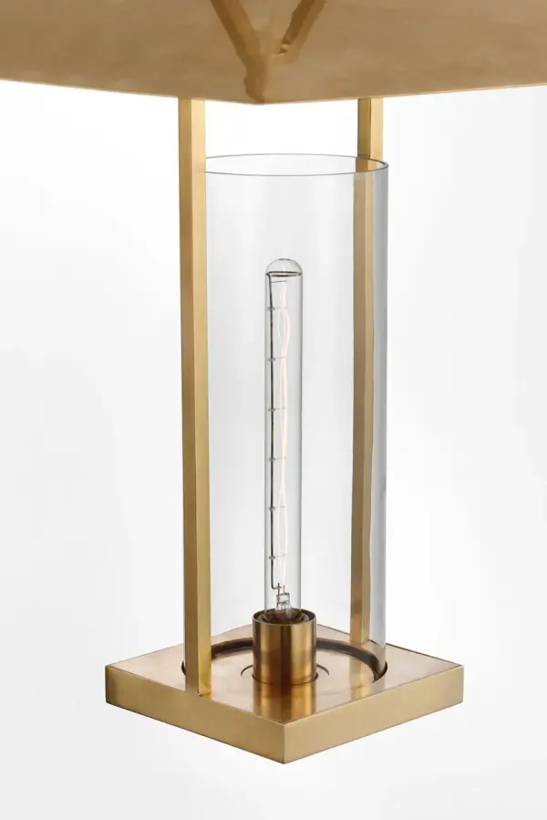 Amity 23" Lantern in Antique-Burnished Brass with Clear Glass - Image 6