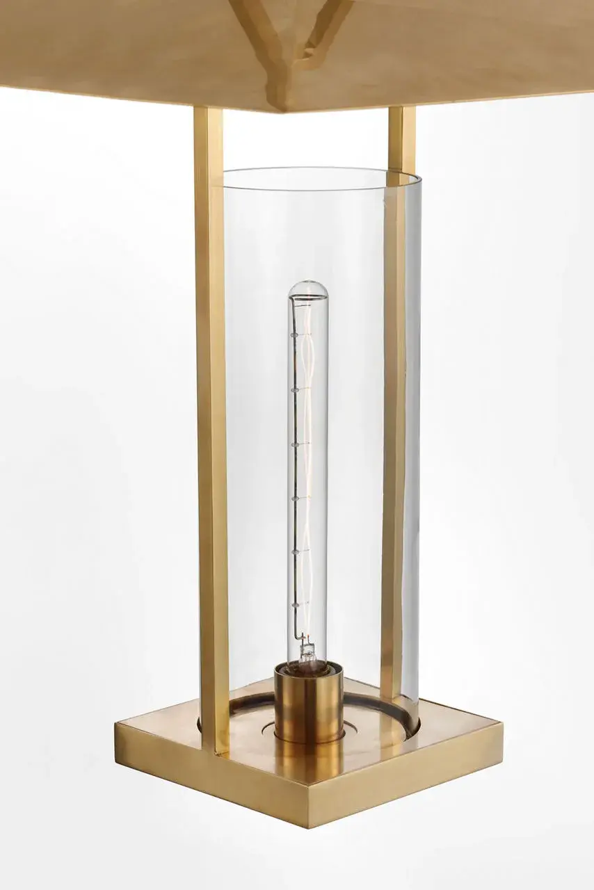 Amity 23" Lantern in Antique-Burnished Brass with Clear Glass - Image 6