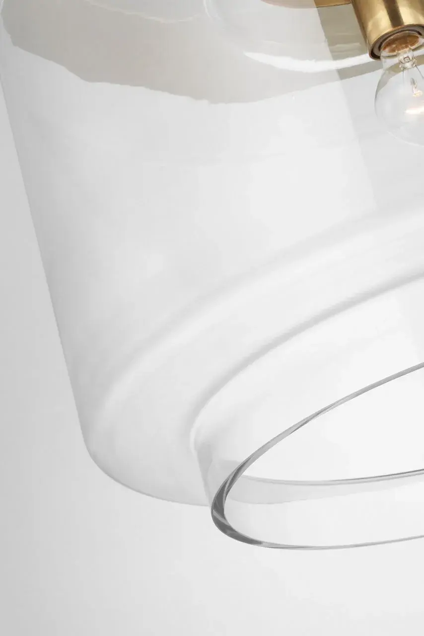 Sophisticated Floating Pendant with Timeless Brass and Glass Design - Image 3