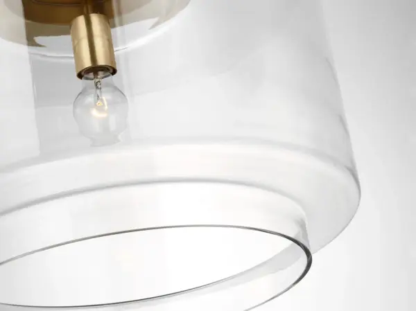 Sophisticated 20" Pendant Blends Classic Brass with Modern Clarity - Image 4