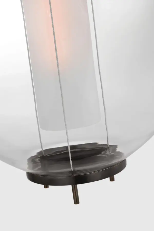 Taro 13" Lantern in Bronze with Clear Glass - Image 5