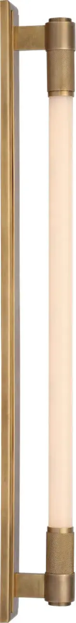 Elegant 30" Linear Bath Light with Warm Brass Finish - Image 2