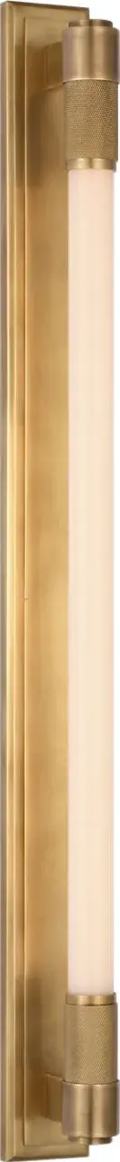 Elegant 30" Linear Bath Light with Warm Brass Finish - Image 3