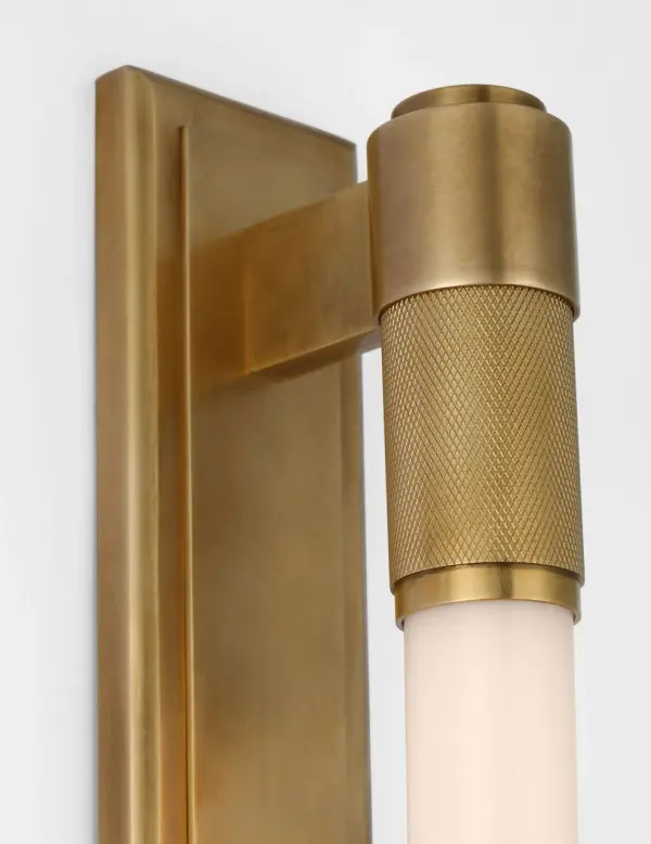 Elegant 30" Linear Bath Light with Warm Brass Finish - Image 7