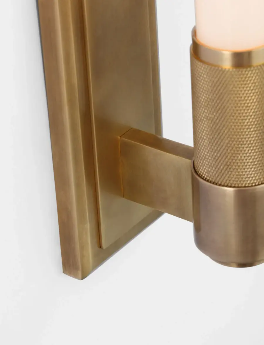 Elegant 30" Linear Bath Light with Warm Brass Finish - Image 8