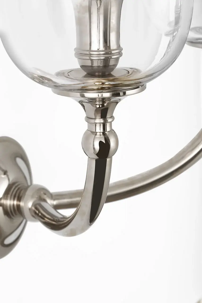 Embers 20" Double Hurricane Sconce in Butler's Silver - Image 4